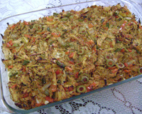 Torta colorida de frango