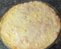 Frango desfiado e gratinado