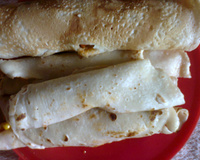 Massa de panqueca de leite em pó