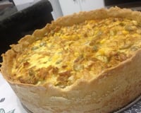 Quiche de frango com palmito