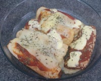 Panquecas de presunto e queijo com molho branco