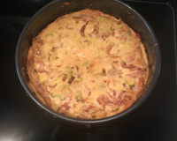 Quiche de alho poró com bacon