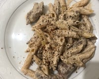 Macarrão com filé mignon