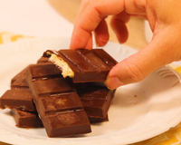 Barra de chocolate recheada