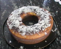 Bolo de milho sem açúcar com leite condensado