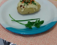 Batata recheada com bacon