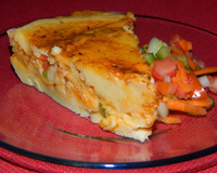 Torta salgada com saladinha
