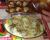 Polpetone assado e recheado