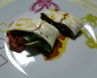 Manta de muçarela de búfala recheada