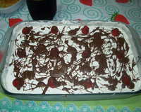 Sobremesa deliciosa de morango