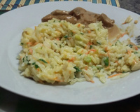 Risoto de champignon com arroz normal