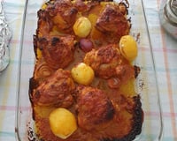 Sobrecoxas temperadas assadas 