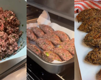 Descobri uma receita de quibe recheado e assado (sem farinha de trigo!) que fica divina, todo mundo aqui em casa ama!