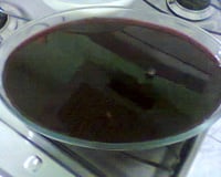 Sagu de vinho com creme