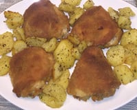 Sobrecoxa assada crocante