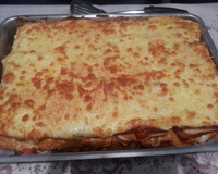 Cachorro quente de forno gratinado