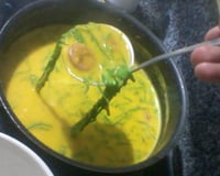 Sopa de abóbora com calabresa