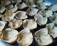 Barquetes de massa de pastel