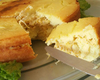 Torta diferente com massa de sobras de arroz