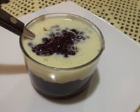 Sagu de vinho com creme