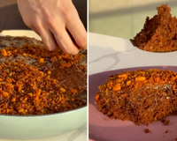 Eu só precisei comer uma vez esse bolo de chocolate crocante para nunca mais querer outro