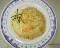 Risoto de abóbora e camarão