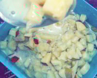 Salada de frutas com leite condensado e creme de leite