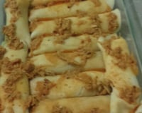 Panqueca de frango ao molho 4 queijos