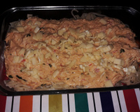 Macarronada de frango com creme de leite