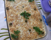 Torta de frango com pão de fôrma