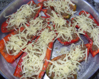 Pimentão recheado com carne moída