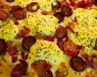 Pizza de arroz prática