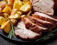 Paleta suína com batata ao forno