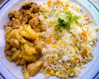 Filé de frango com maçã