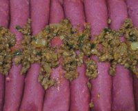 Panqueca com massa de beterraba