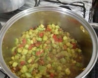 Abobrinha refogada com bacon