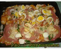 Pizza portuguesa de pão de forma