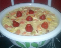 Salada de fruta com leite condensado simples