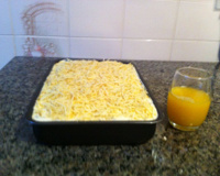 Bolo salgado gelado de pão de forma