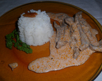 Largato  com creme de leite