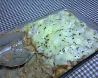 Conchiglione recheado com presunto, queijo e catupiry