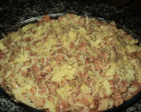 Filé de peito de frango ao molho rosé com vinho tinto