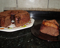 Bolo pudim de chocolate