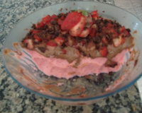 Mousse de morango com chocolate