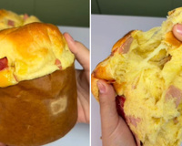 Você nunca provou nada tão irresistível! Aprenda a fazer um panetone salgado de queijo e presunto que vai conquistar toda a família neste Natal