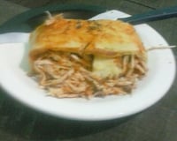 Rocambole de sobras de arroz