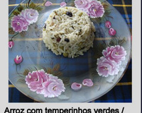 Arroz com temperos verdes, passas e ervilhas do Lúcio Cezar