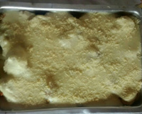 Couve-flor empanada ao molho branco