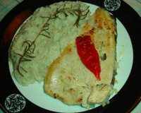 Trutas grelhadas com alecrim e pimenta vermelha