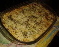 Escondidinho de batata e carne seca com catupiry